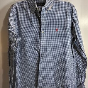 Polo by Ralph Lauren Men's Blue Checkered Shirt